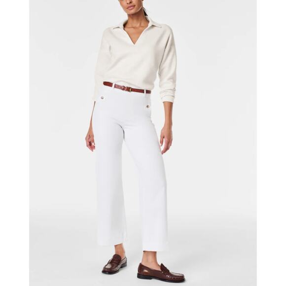 SPANX Pants - Spanx Women's Stretch Twill Cropped Wide Leg Pant